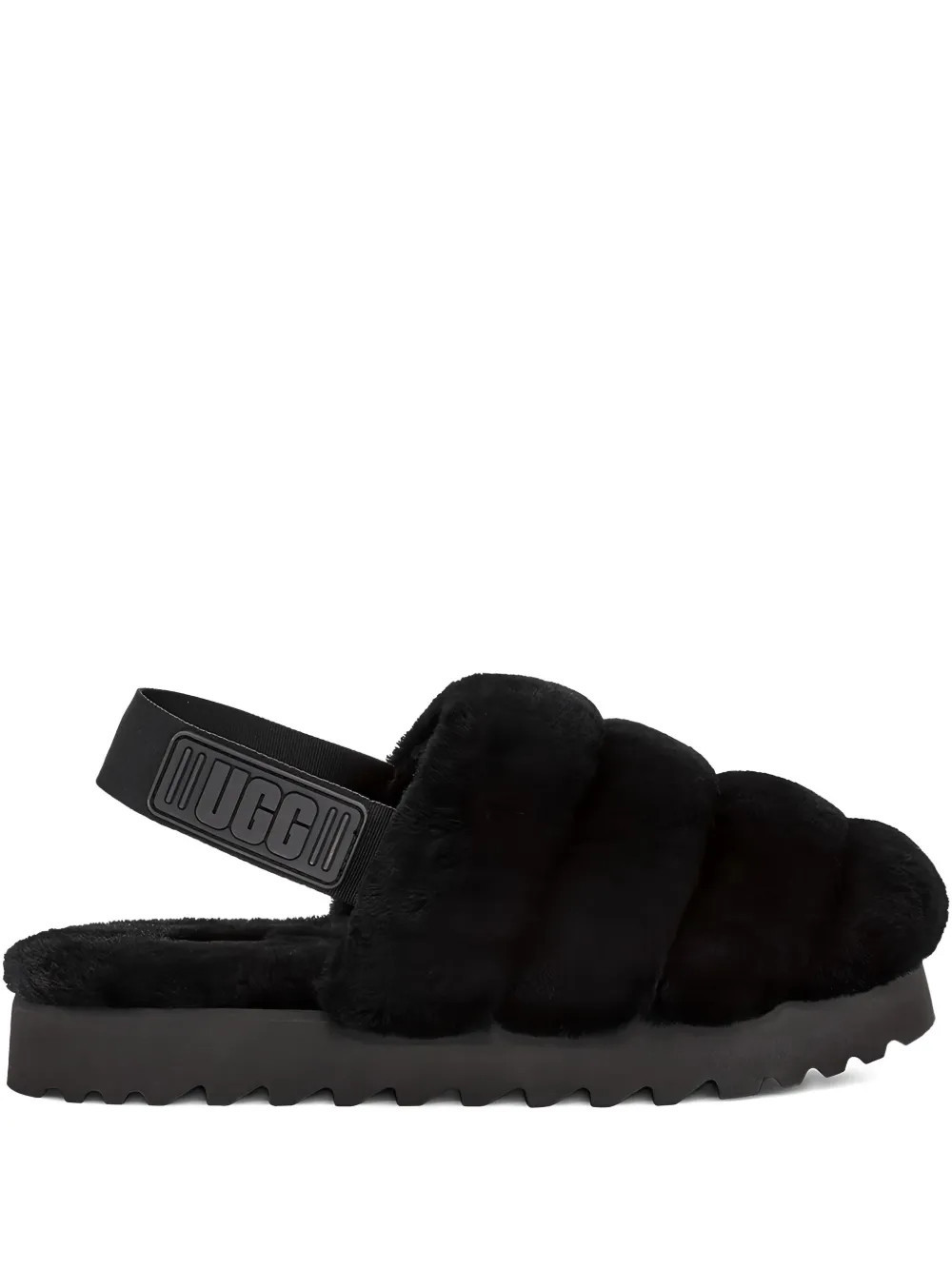 UGG Super Fluff "Black" slippers | Farfetch Global