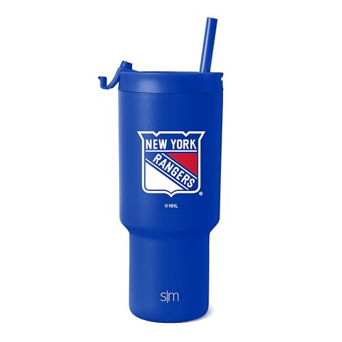 Simple Modern Officially Licensed NHL New York Rangers 30 oz Tumbler with Flip Lid and Straws | Hockey Insulated Cup Stainless Steel | Gifts for Men Women | Trek Collection | New York Rangers | Amazon (US)