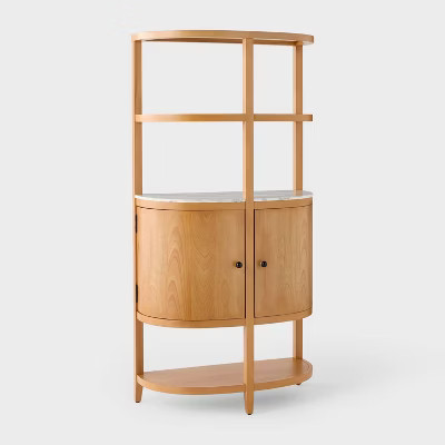 Demi Lune Curved Cabinet with Real Marble Stone - Threshold™ designed with Studio McGee | Target
