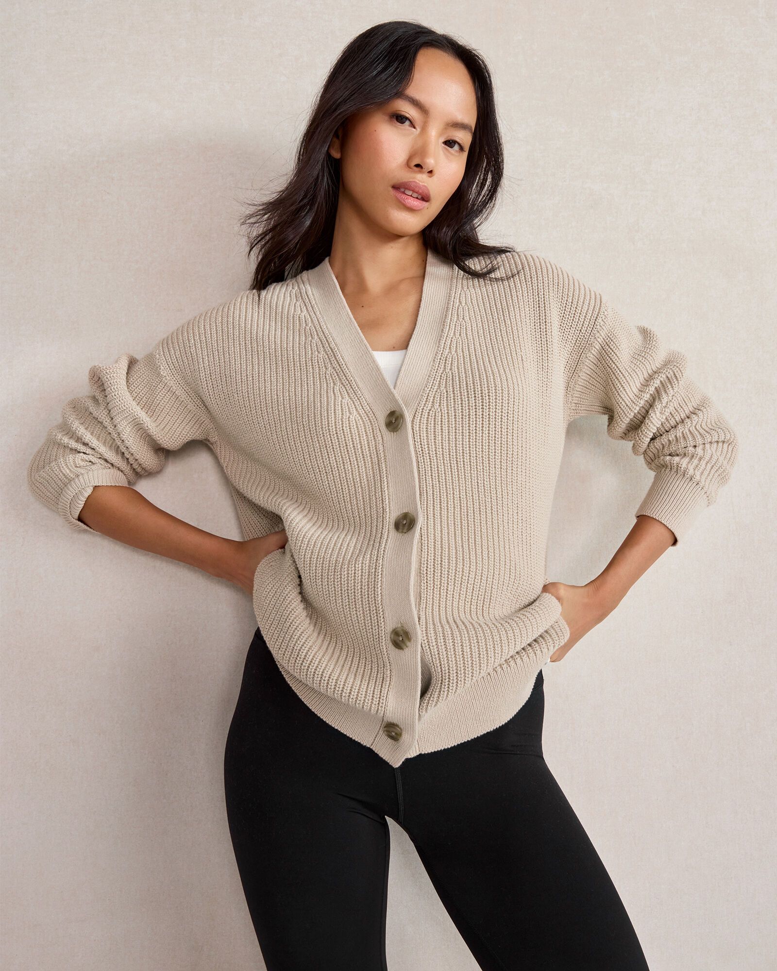 Organic Cotton Shaker Stitch Cardigan | Haven Well Within