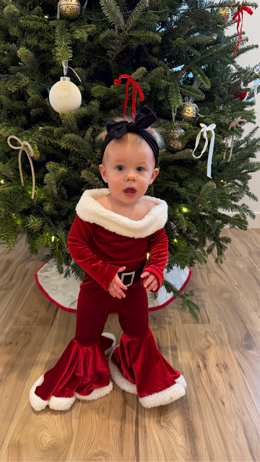 Santa Baby - can’t get over how adorable this Santa outfit is! Millie is wearing 9-12 months. 

Baby girl outfit, Christmas outfit, Santa outfit 

#LTKBaby #LTKHoliday #LTKFindsUnder100