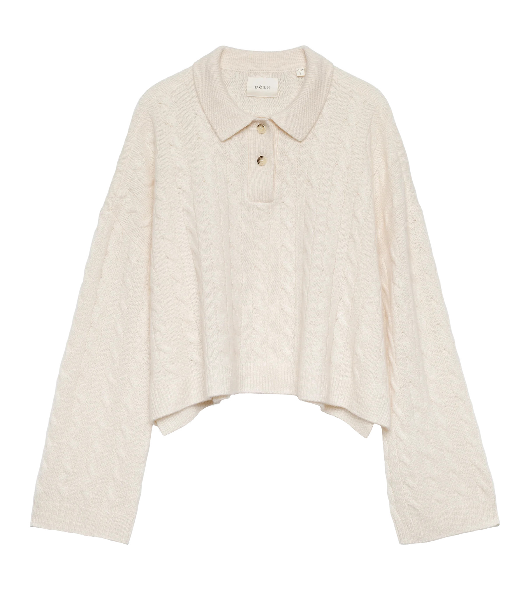 Cambridge Cashmere Sweater - Magnolia | D\u00d4EN | DOEN
