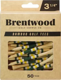 Brentwood Golf Supply 3.25" Bamboo Golf Tees - 50 Pack | Golf Galaxy