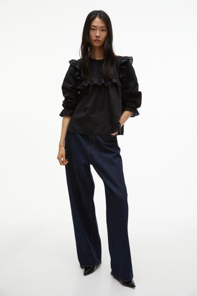 Cotton Blouse with Pintucks | H&M (US + CA)
