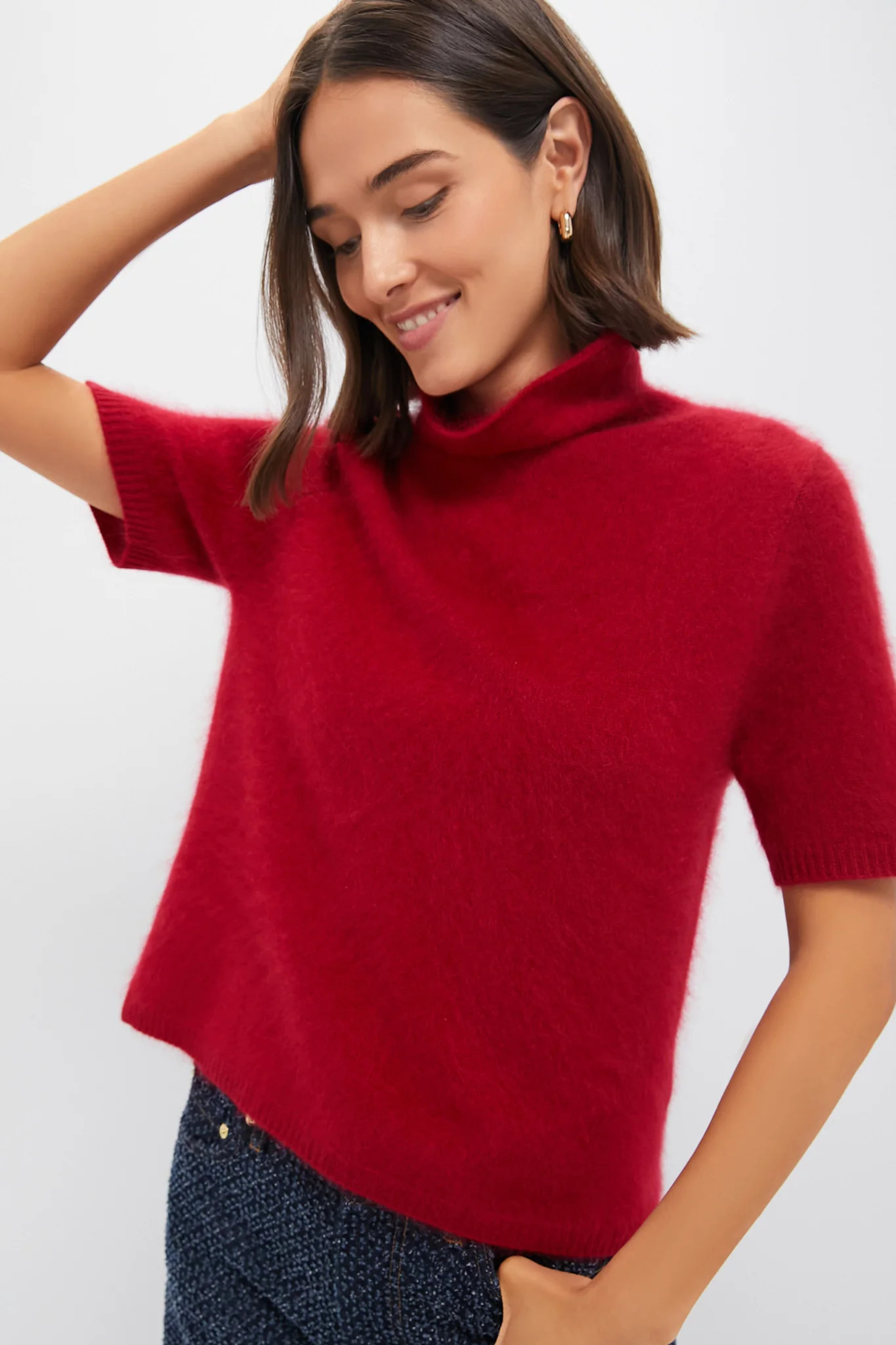 Lipstick Red Cuddle Turtleneck | Tuckernuck (US)