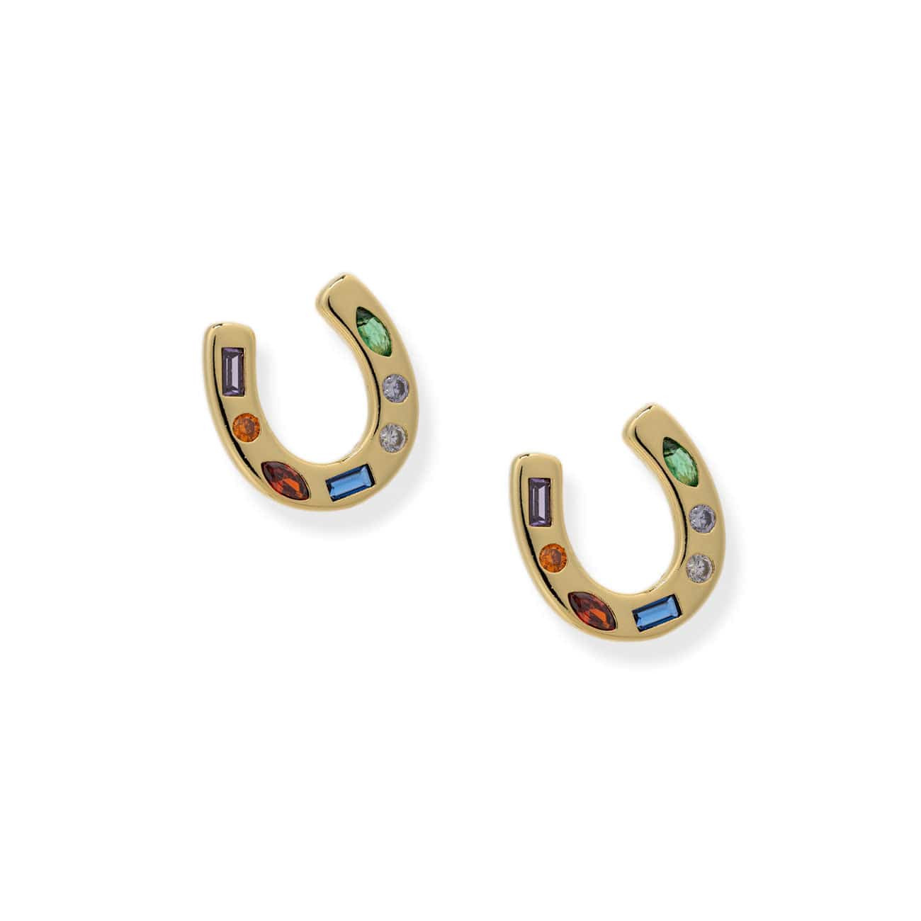 Colter Gem Horseshoe Studs | BRACHA