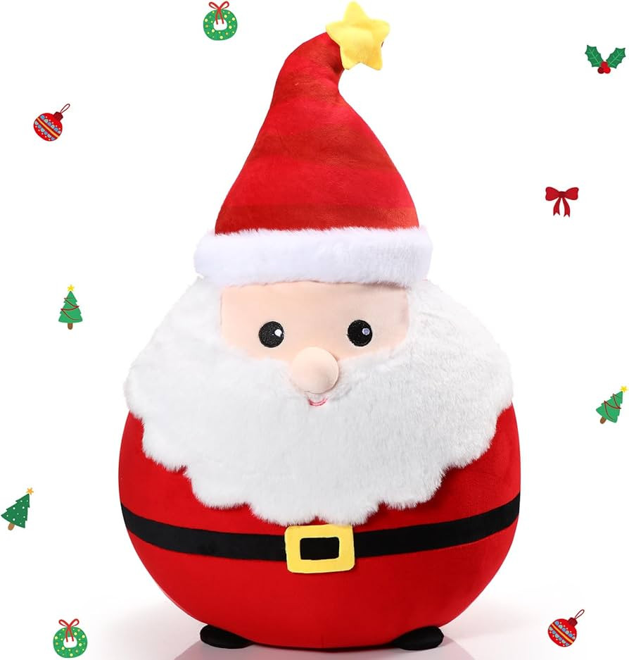 Huwena 14 Inch Christmas Plush Throw Pillow Soft Cuddly Stuffed Pillow Large Xmas Hugging Cushion... | Amazon (US)