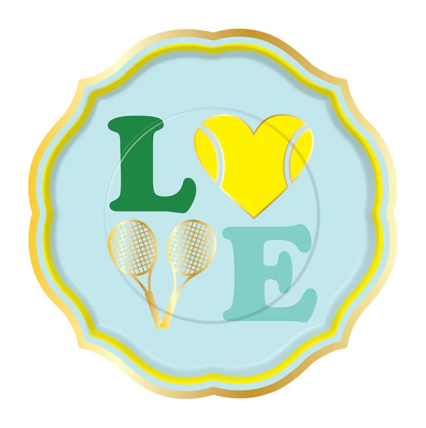 Tennis Love Dinner Plates/8pk | Sophistiplate