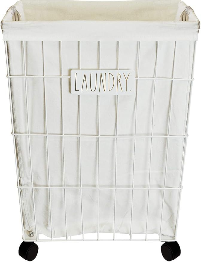 Rae Dunn Heavy Duty Laundry Hamper (White) | Amazon (US)