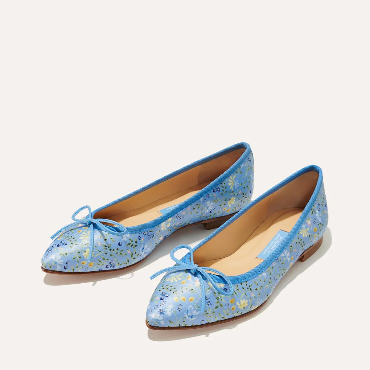 The Pointe - Blue Floral Satin | Margaux