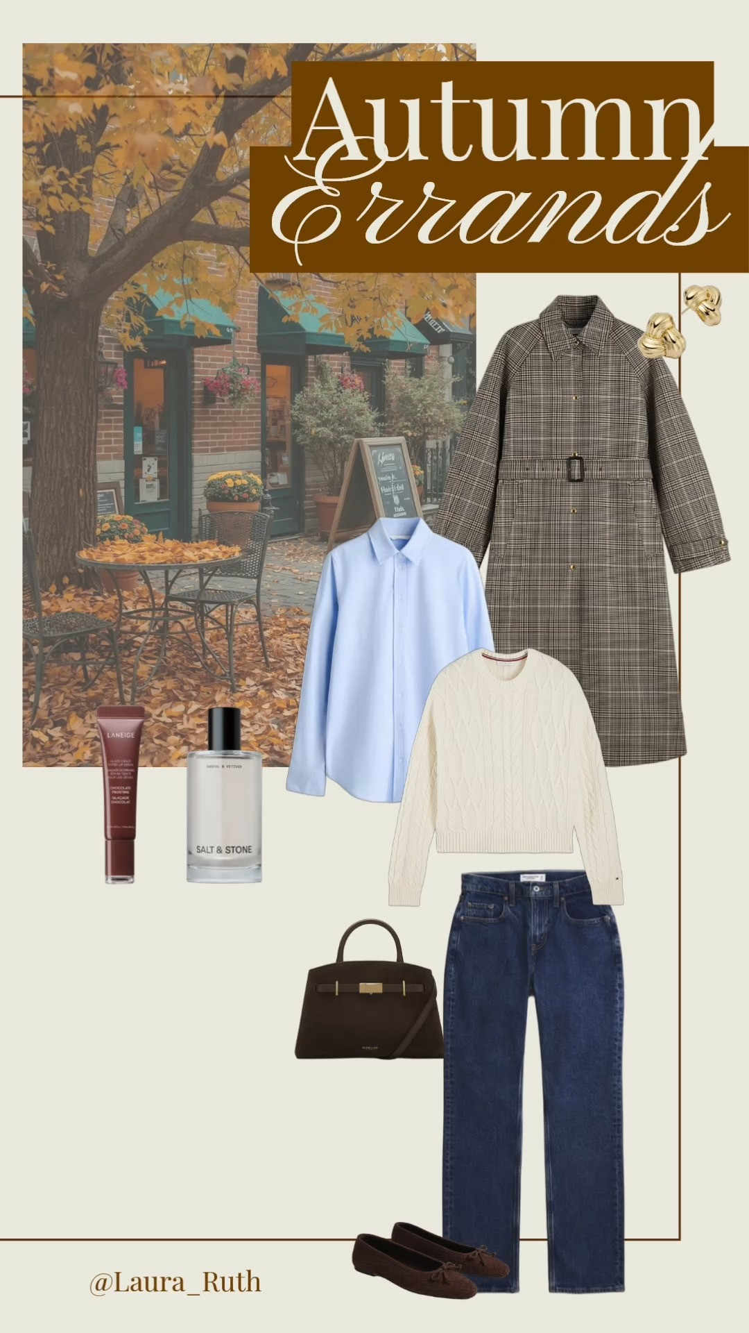 Autumn Errands Outfit - Perfect for running weekly errands but still looking put together. 🤎☕️ checked mac, cable knit, suede flats 

 #LTKuk #LTKautumn #LTKstyletip