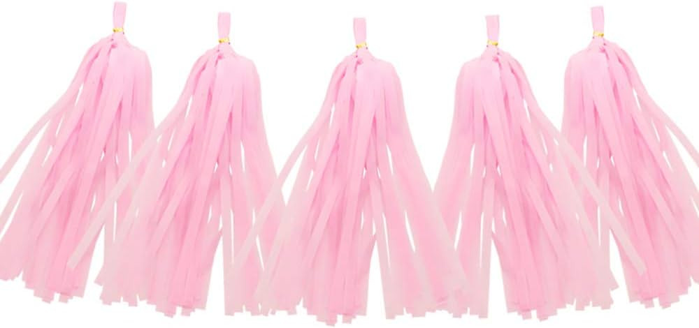 AimtoHome 20PCS Shiny Tassel Garland Tissue Paper Tassel Banner,Table Decor,Tassels Party Decor S... | Amazon (US)