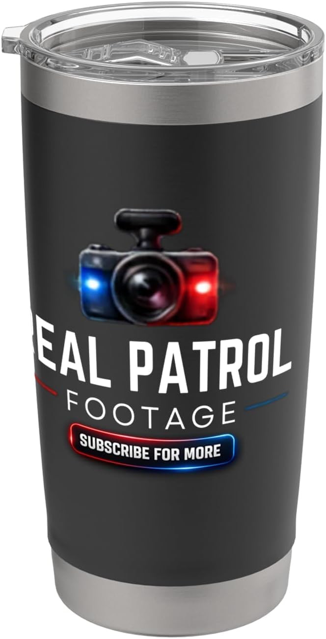 Real Patrol Footage Dash Cam Graphic Stainless Steel Insulated Tumbler | Amazon (US)