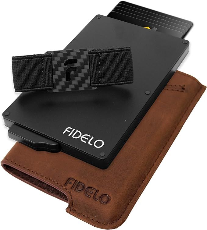 Fidelo Minimalist Wallets for Men, Card Wallet - Hybrid RFID Wallets for Men Slim Wallet | Pop up... | Amazon (US)