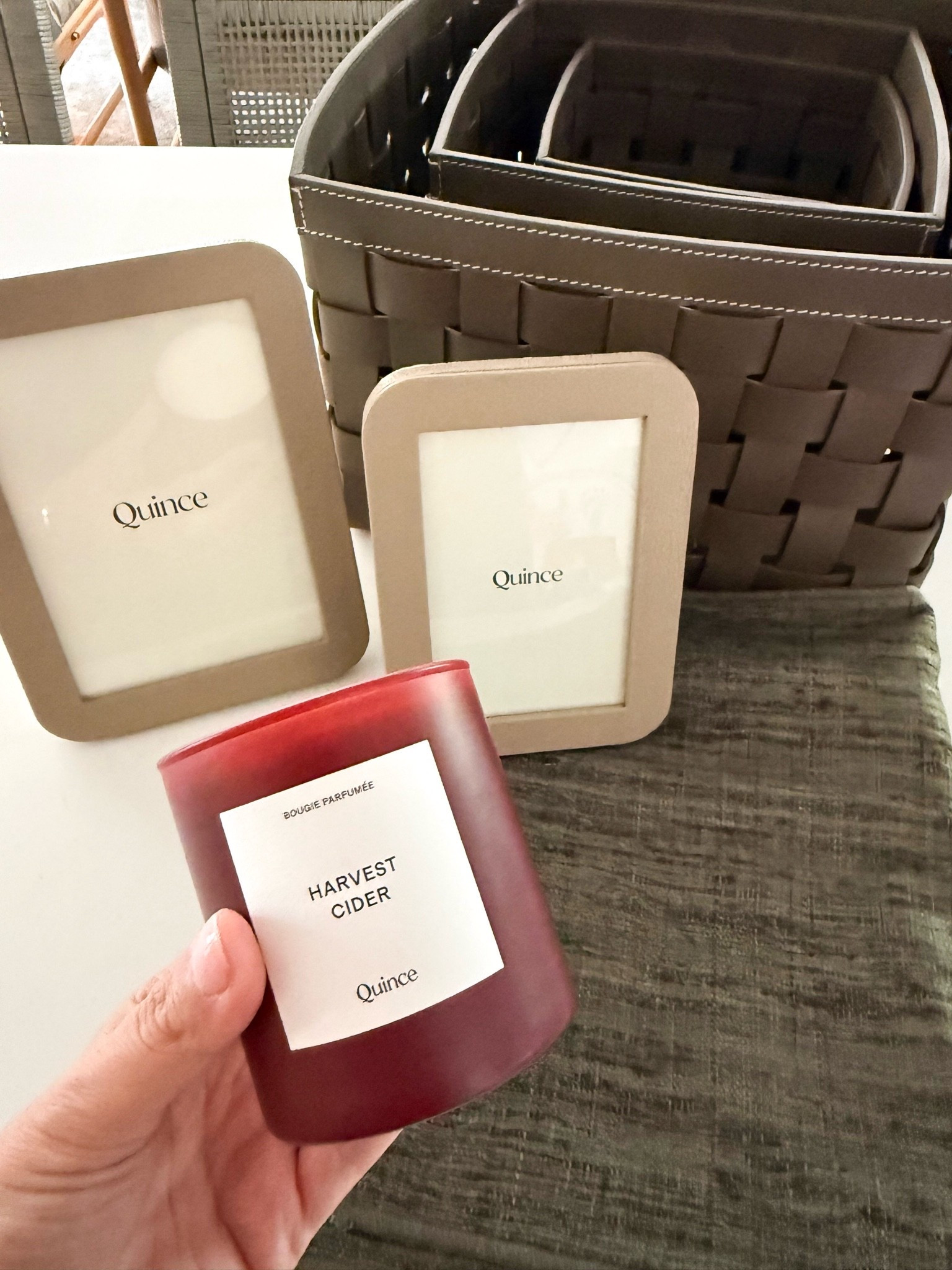 Quince has so many good fall home finds right now. This Harvest Cider candle is such a pretty seasonal scent, and I love the simple frames and woven basket for adding warm, collected details around the house.

Quince home, Quince candle, Harvest Cider candle, fall home decor, fall candles, seasonal home accents, decorative frames, woven storage basket, cozy home decor, autumn decorating, neutral home decor, girlonthehudson