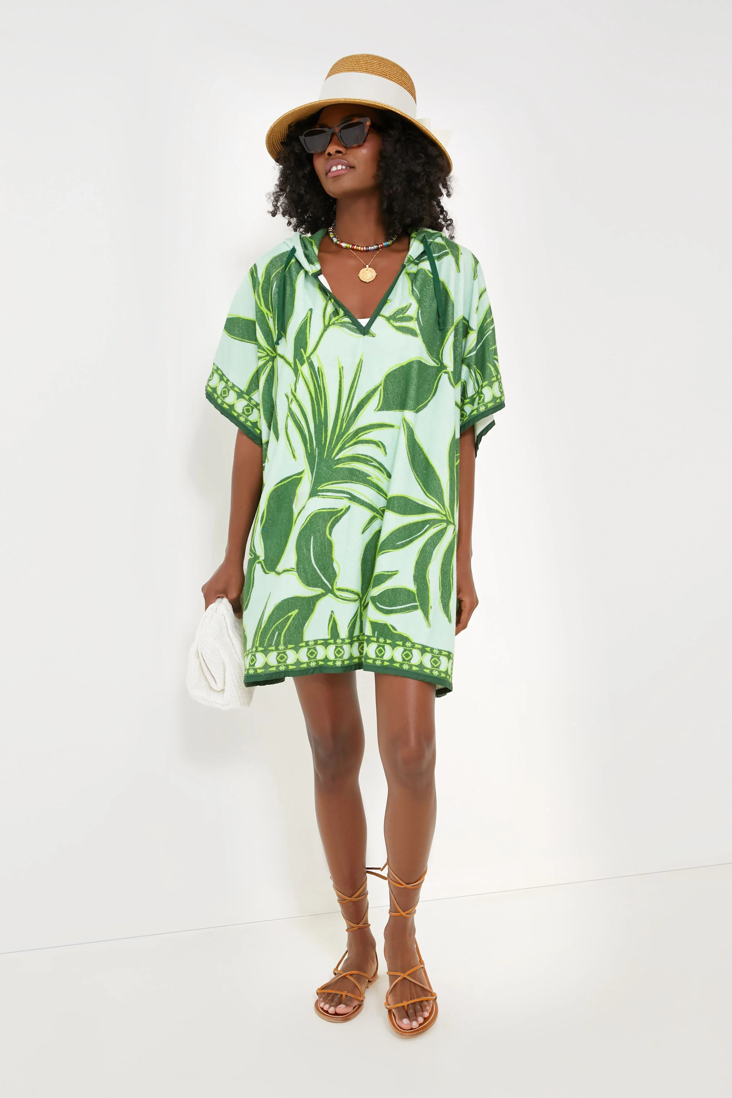 Tropical Palm Terrycloth Coverup 
                Tnuck Beach | Tuckernuck (US)