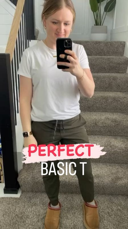 The absolute perfect basic T! Necessary for any wardrobe! It comes in several colors, is so comfortable, and the sleeves are perfect! I’ve lost count on how many of this exact shirt I have! ❤️

#LTKStyleTip #LTKActive #LTKWorkwear