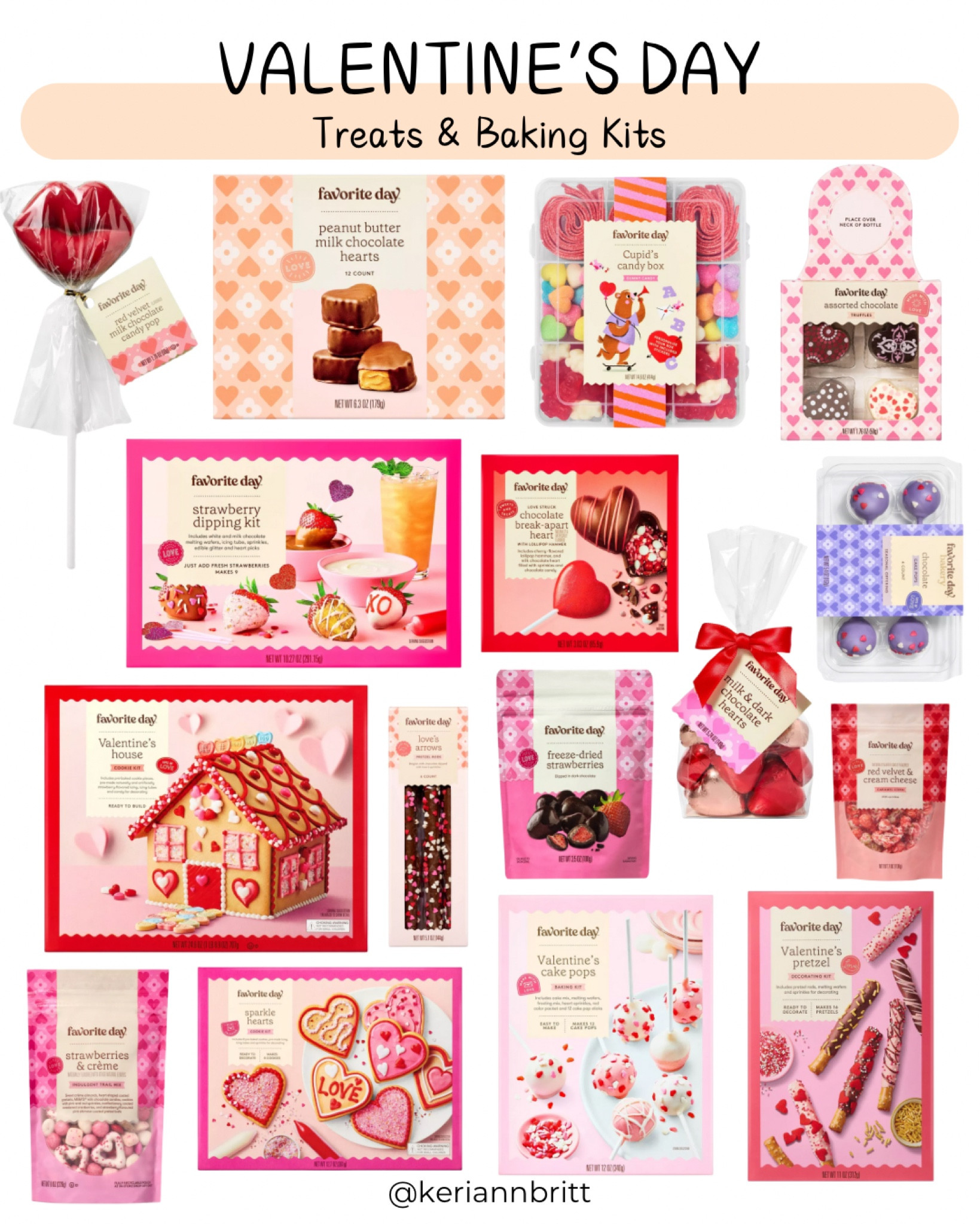 Valentine’s Day Treats and Baking Kits

Target style / favorite day / vday food / Valentine’s Day / galentine / target treats 

#LTKParties #LTKSeasonal #LTKHome
