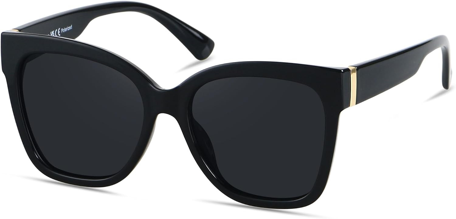 Oversized Cat Eye Polarized Sunglasses for Women Big Large Square | Amazon (US)