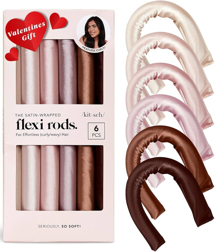 Kitsch Satin Heatless Curling Rod - Heatless Hair Curler for Overnight Curls, Soft Hair Curlers t... | Amazon (US)