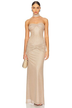 The Starlite Gown in Diamond Sand | Revolve Clothing (Global)