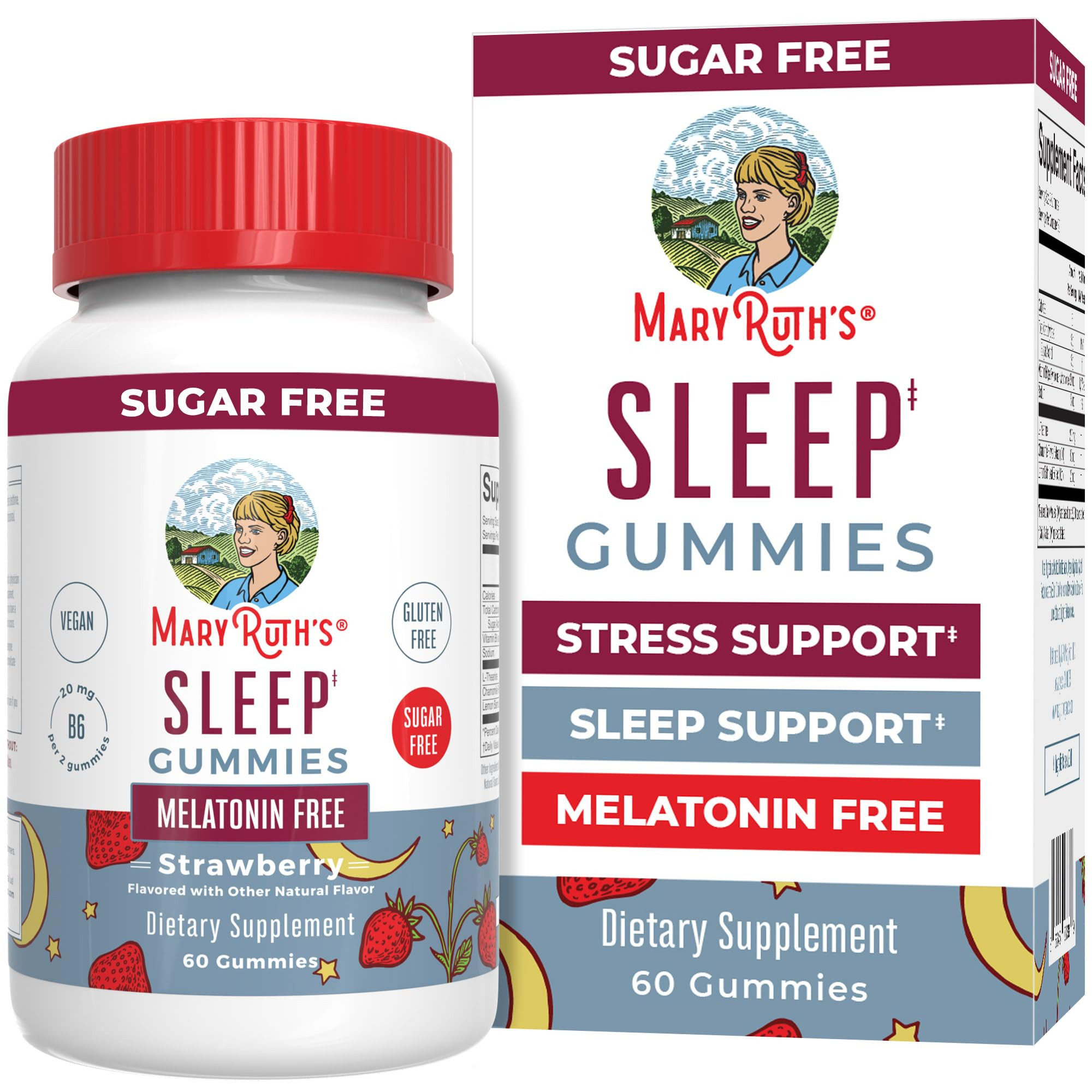 MaryRuth Organics Sleep Gummies | Sugar Free | NO Melatonin | L Theanine | Lemon Balm Leaf | Cham... | Amazon (US)