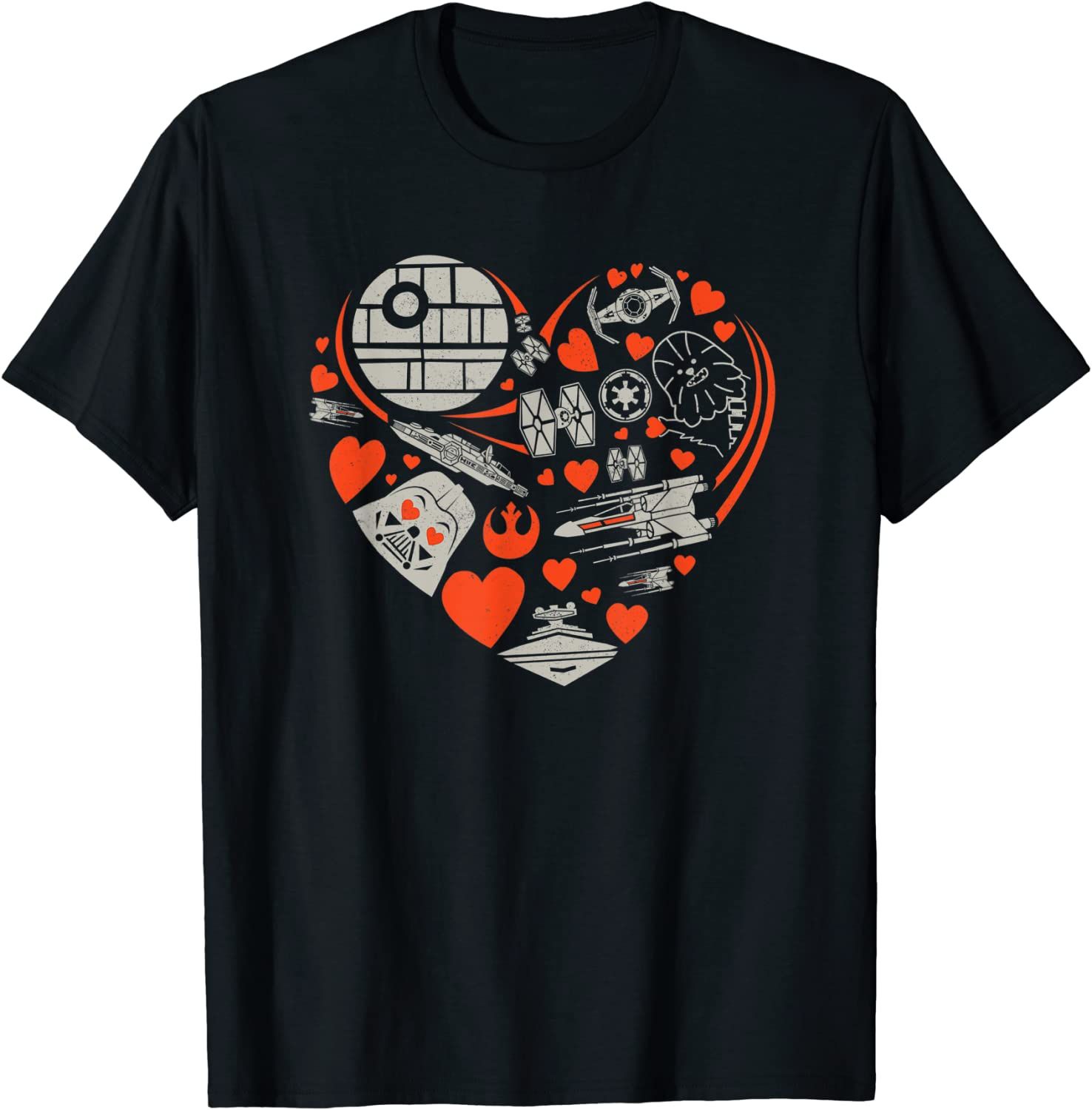 Star Wars Valentine's Day Heart Galaxy T-Shirt | Amazon (US)