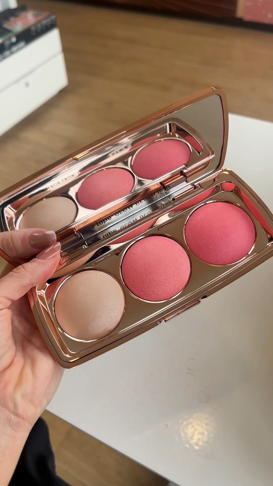NEW Tarte glow blush bar palette in shade the rose bar. Under $50. Luminous shape tape glow blush includes two radiant blushes & one illuminating highlighter. 

This radiant baked blush has amazonian clay diamond complex for a 3D blurry effect. The shades are pigmented and blendable. Vegan and cruelty free makeup. 

#tarte #tartecosmetics #tarteblush #blushpalette #tarteshapetape #tartemakeup #tarteglowblushbar #tartepalette #blush #blushes #makeup

#LTKfindsunder50 #LTKbeauty #LTKVideo