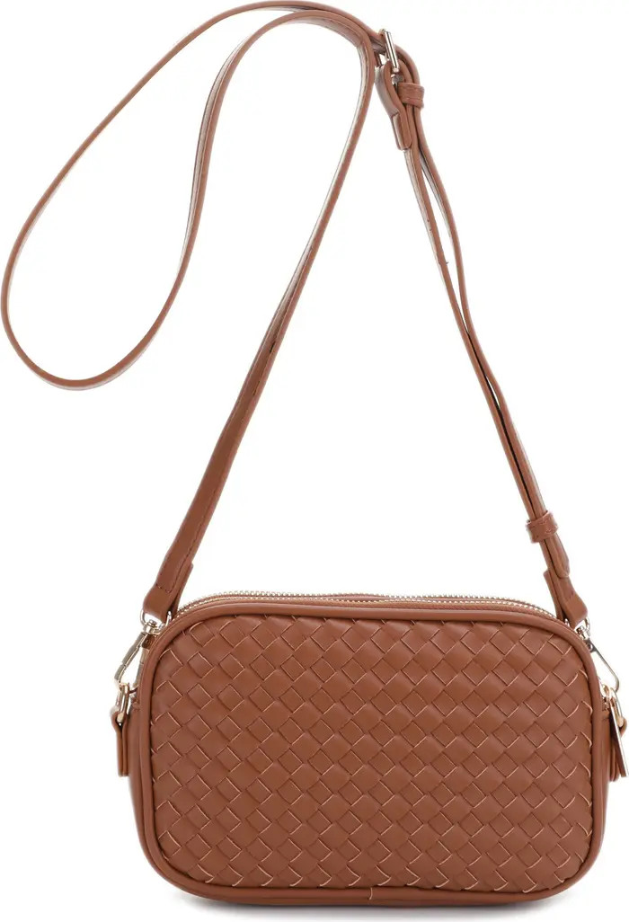 Ava Woven Vegan Leather Crossbody Bag | Nordstrom