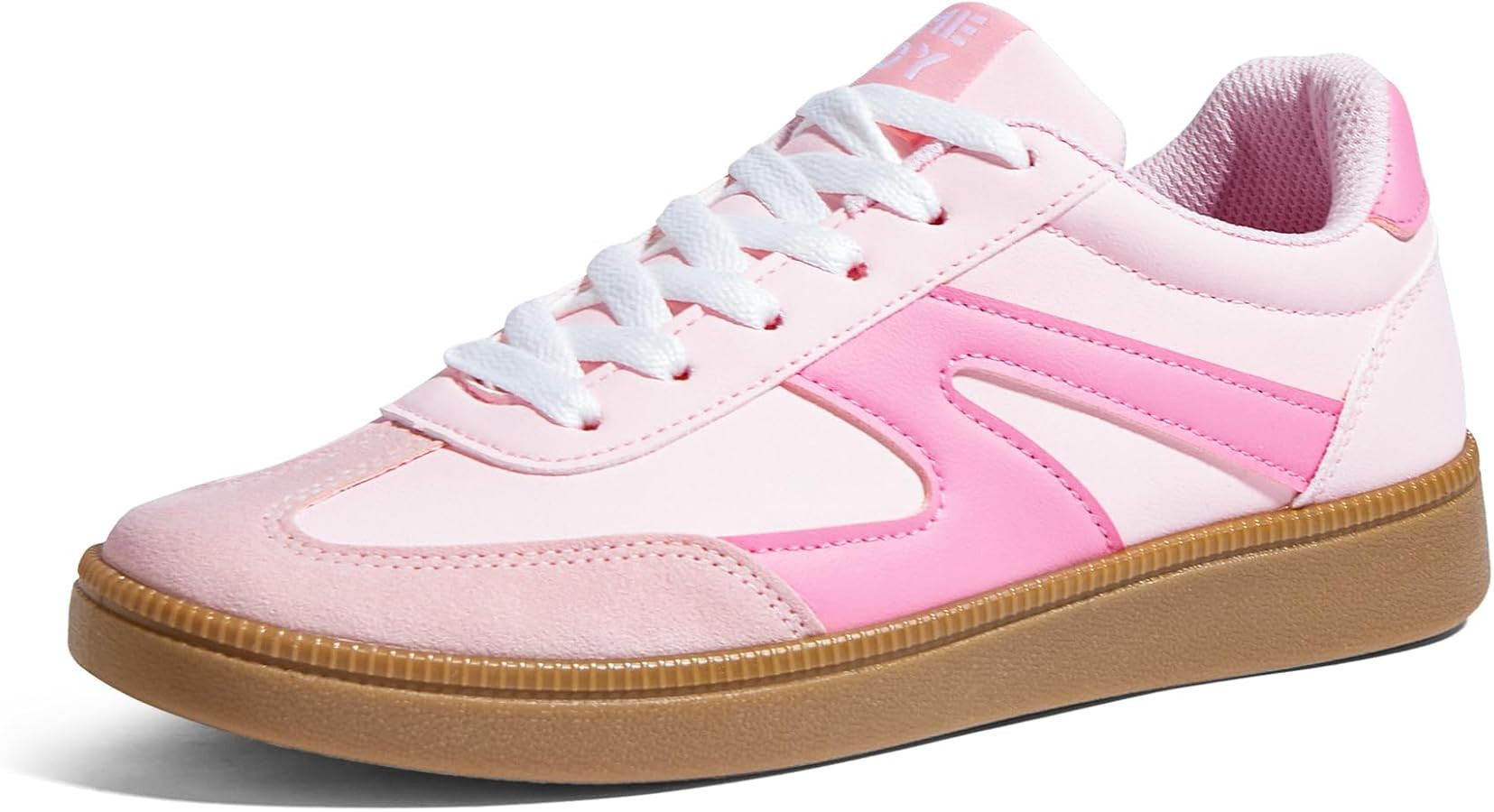 Women's Retro Sneakers Vintage Leather & Suede Patchwork Casual Shoes with Recyclable Material In... | Amazon (US)