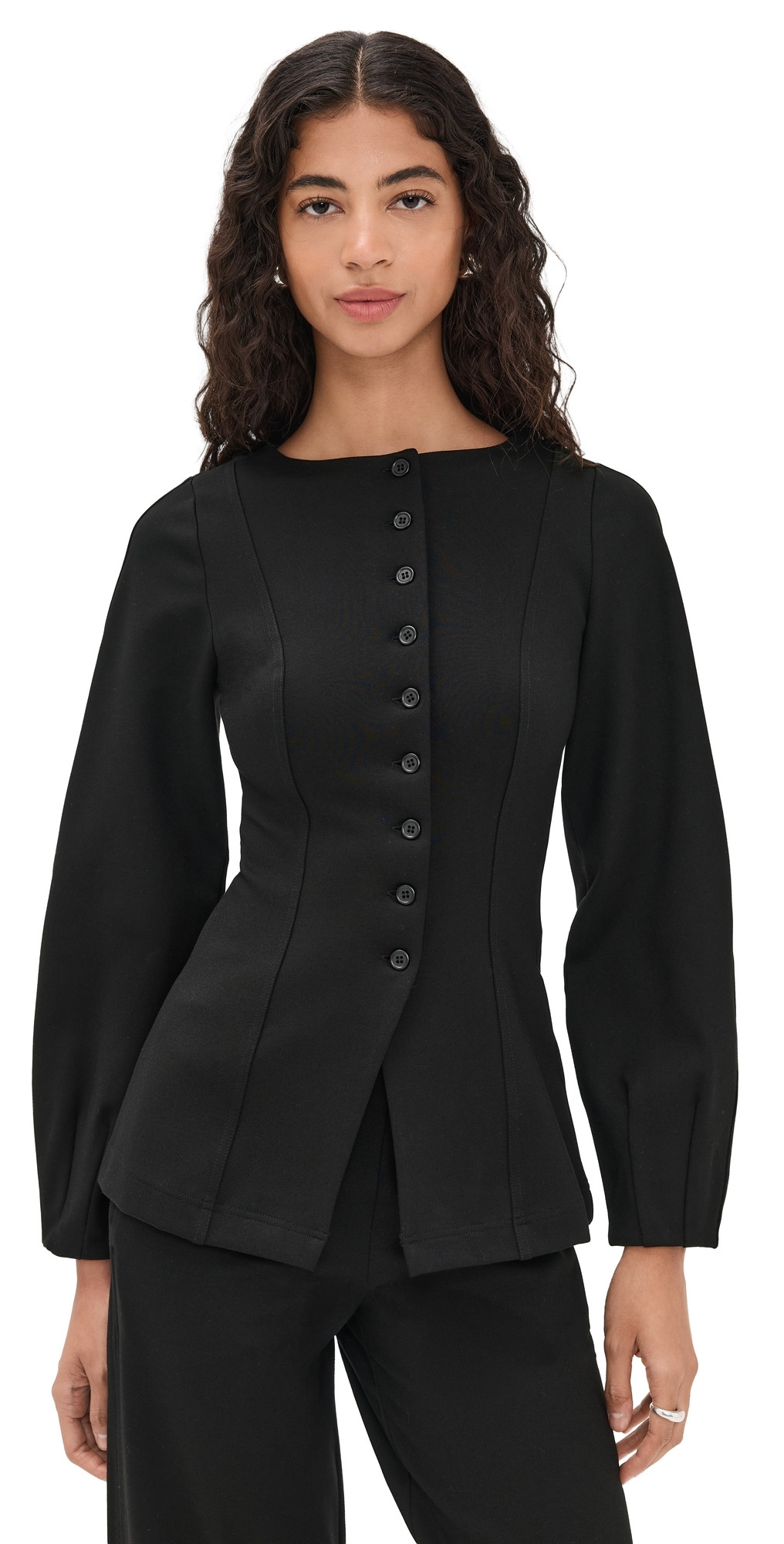 ALIGNE Bonnie Ponte Waisted Blazer Black 0 | Shopbop