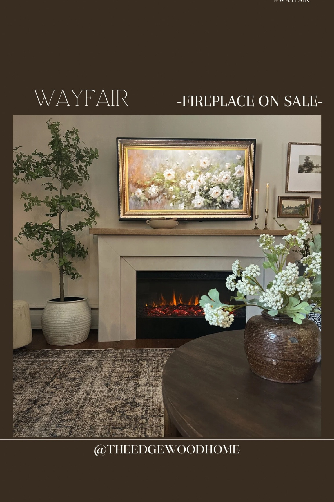 This electric fireplace from WAYFAIR is the best! And renter-friendly, too. I really wanted a fireplace in my living room but didn’t want to build one. This is the perfect solution. 
@wayfair
#wayfair
#wayfairpartner
#ad

#LTKSaleAlert #LTKHome