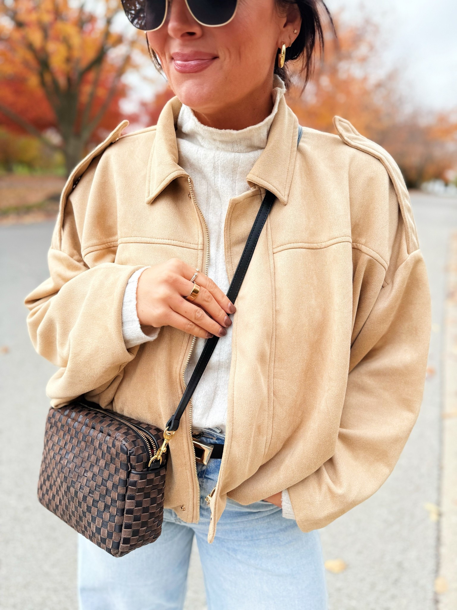 • small jacket - runs oversized 
• medium sweater 
• size 6 denim 
• size dish 1/2 size in sneakers 


#LTKSeasonal #LTKFindsUnder50 #LTKStyleTip