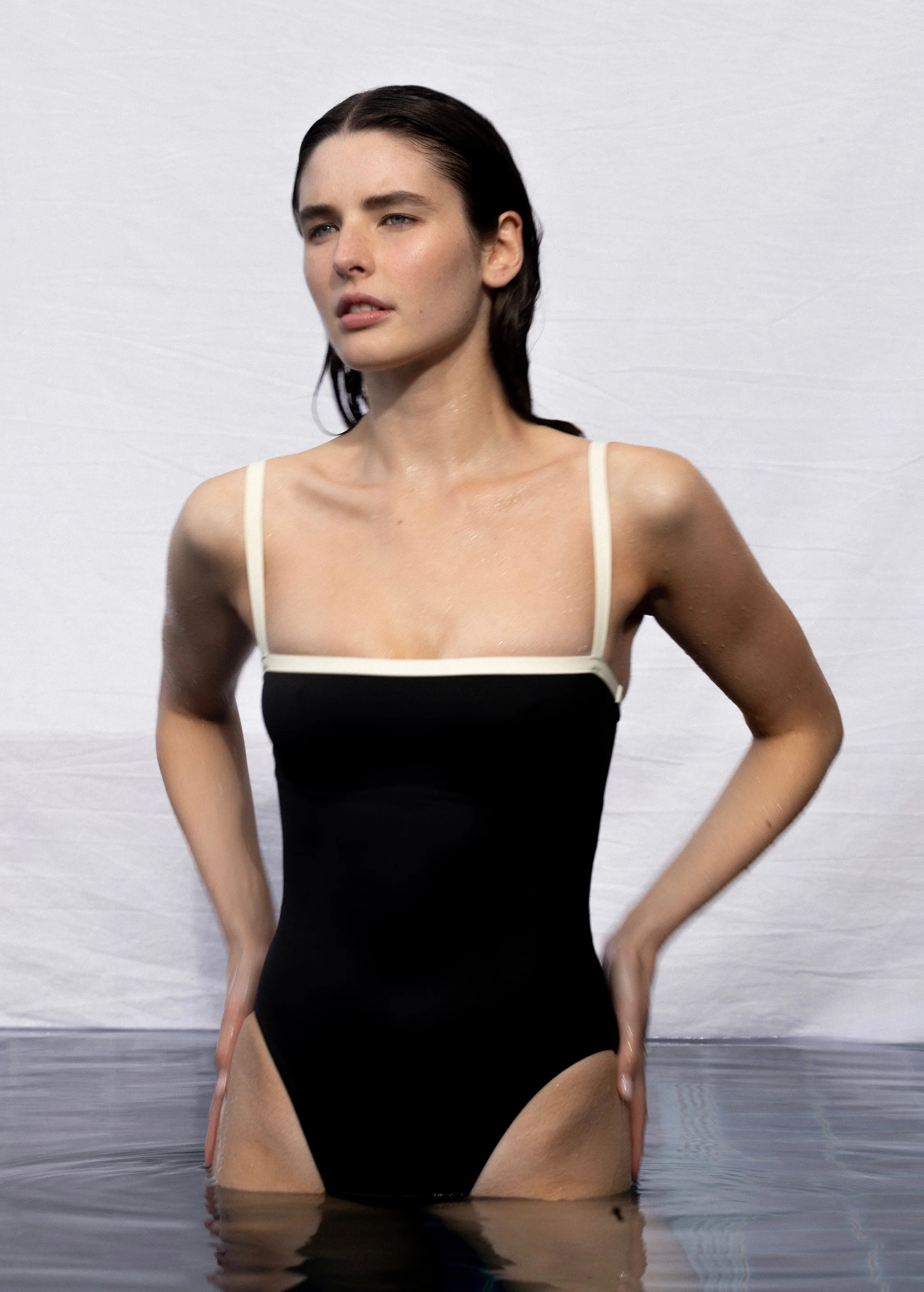 Harlow One Piece Black – Square Neck | Bondi Born® Luxury Swimwear | BONDI BORN