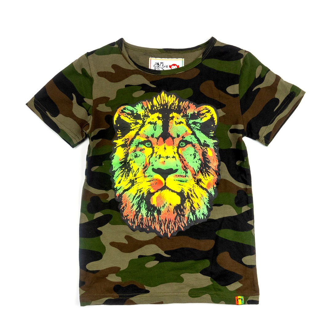 Lion Short Sleeve Tee | Green Camo | Appaman