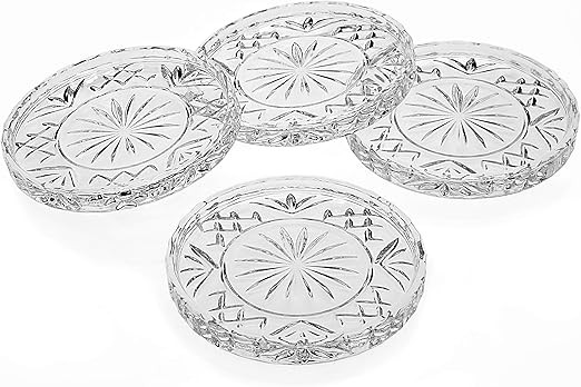 Lefonte Crystal Coasters, Coaster Barware, Set of 4 | Amazon (US)