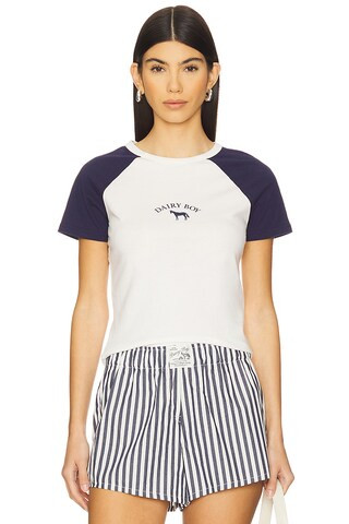 Dairy Boy x REVOLVE East Coast Baseball Tee in Navy from Revolve.com | Revolve Clothing (Global)