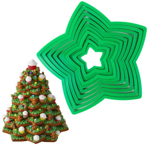 KAISHANE Christmas Star Cookie Tree Cutter Set -10pc Star Cookie Cutters Xmas Decoration Fondant Donut Cookie Cutters kit for Christmas Tree Gift Cookie Tower | Amazon (CA)