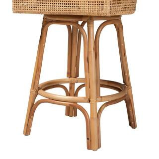 bali & pari Bella 43.3 in. Natural Rattan Frame Bar Stool 228-13091-HD - The Home Depot | The Home Depot