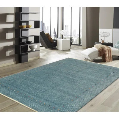 Gramercy Hand-Loom Bamboo Silk & Wool Light Blue Area Rug | Wayfair North America