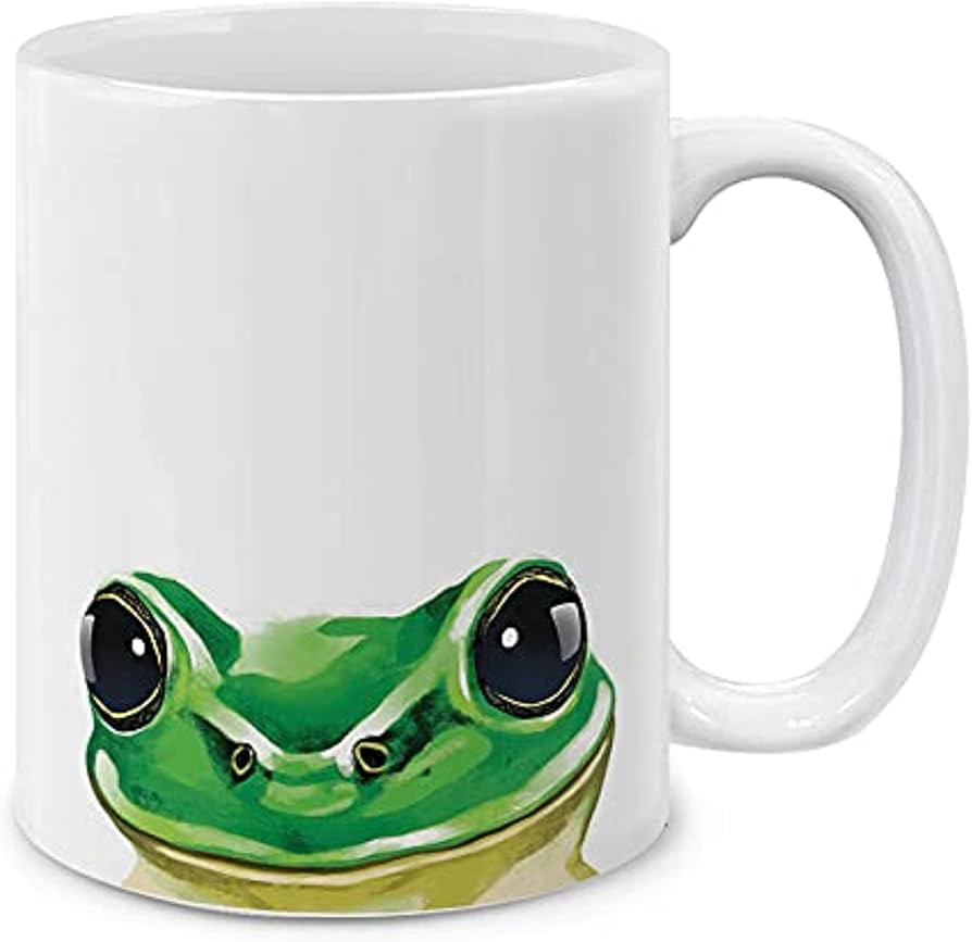 MUGBREW Cute Animal Green Frog Ceramic Coffee Mug Tea Cup, 11 OZ | Amazon (US)