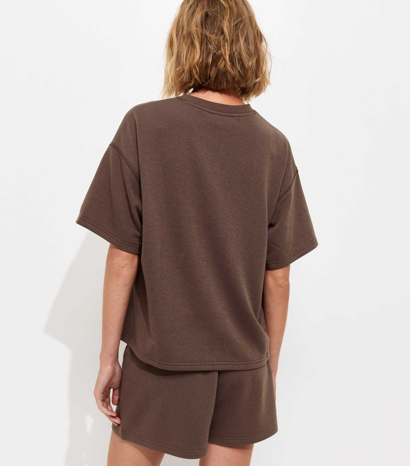 Dark Brown Boxy Sweatshirt T-Shirt | New Look | New Look (UK)
