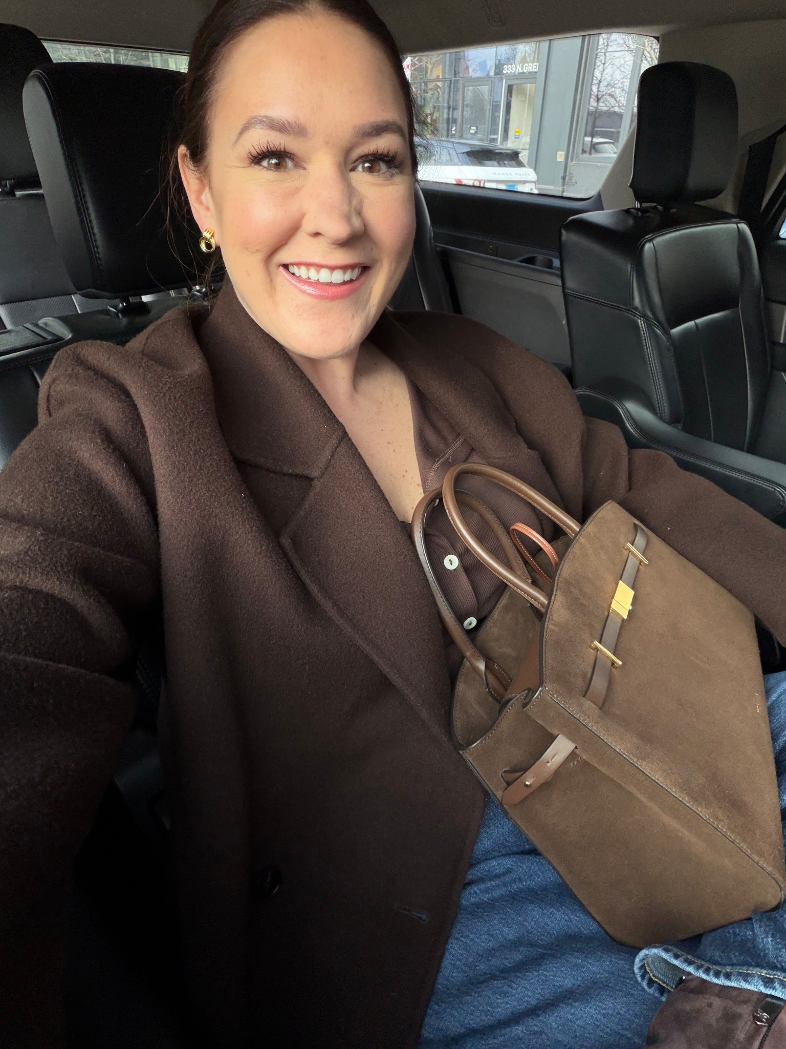 Easiest way to get dressed quickly is to choose everything in your favorite color palette- chocolate brown for the win! 

Coat- XL
Cardigan/shirt- L


#LTKMidsize #LTKOver40 #LTKootd