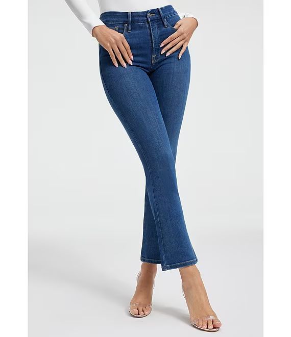 Good American Good Leg High Rise Flared Stretch Denim Jeans | Dillard's | Dillard's