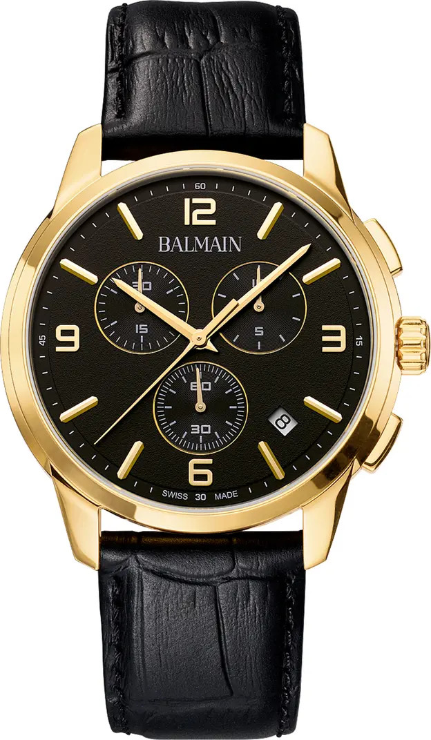 Madrigal Chronograph Leather Strap Watch, 42mm | Nordstrom