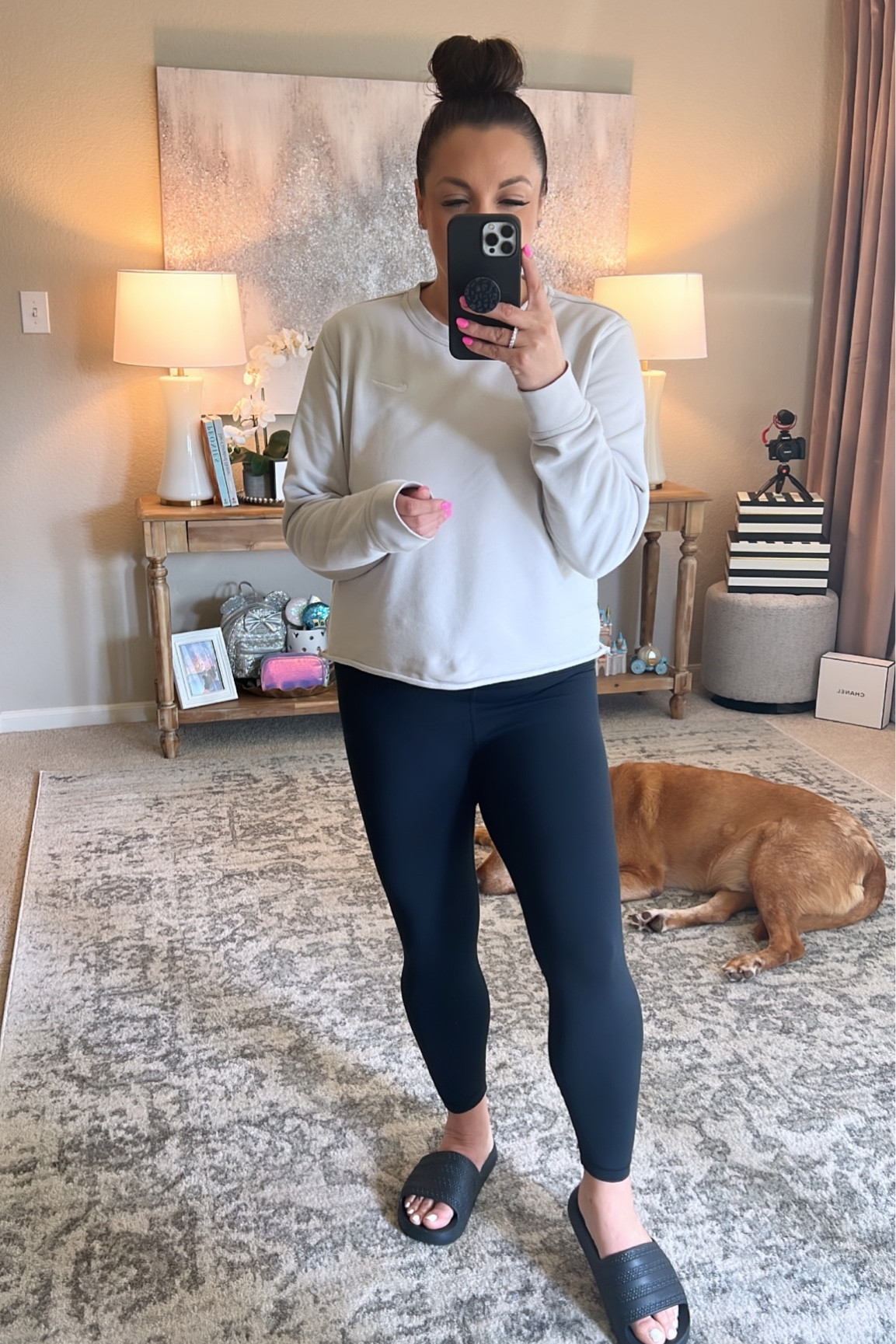 Outfit linked! I cut the waistband for looks!  I linked my fabric shears for easy shopping 