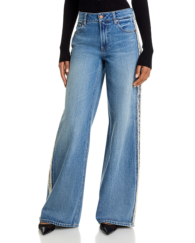 Alice and Olivia Trish Mr. Baggy Mid Rise Jeans in Denim | Bloomingdale's (US)
