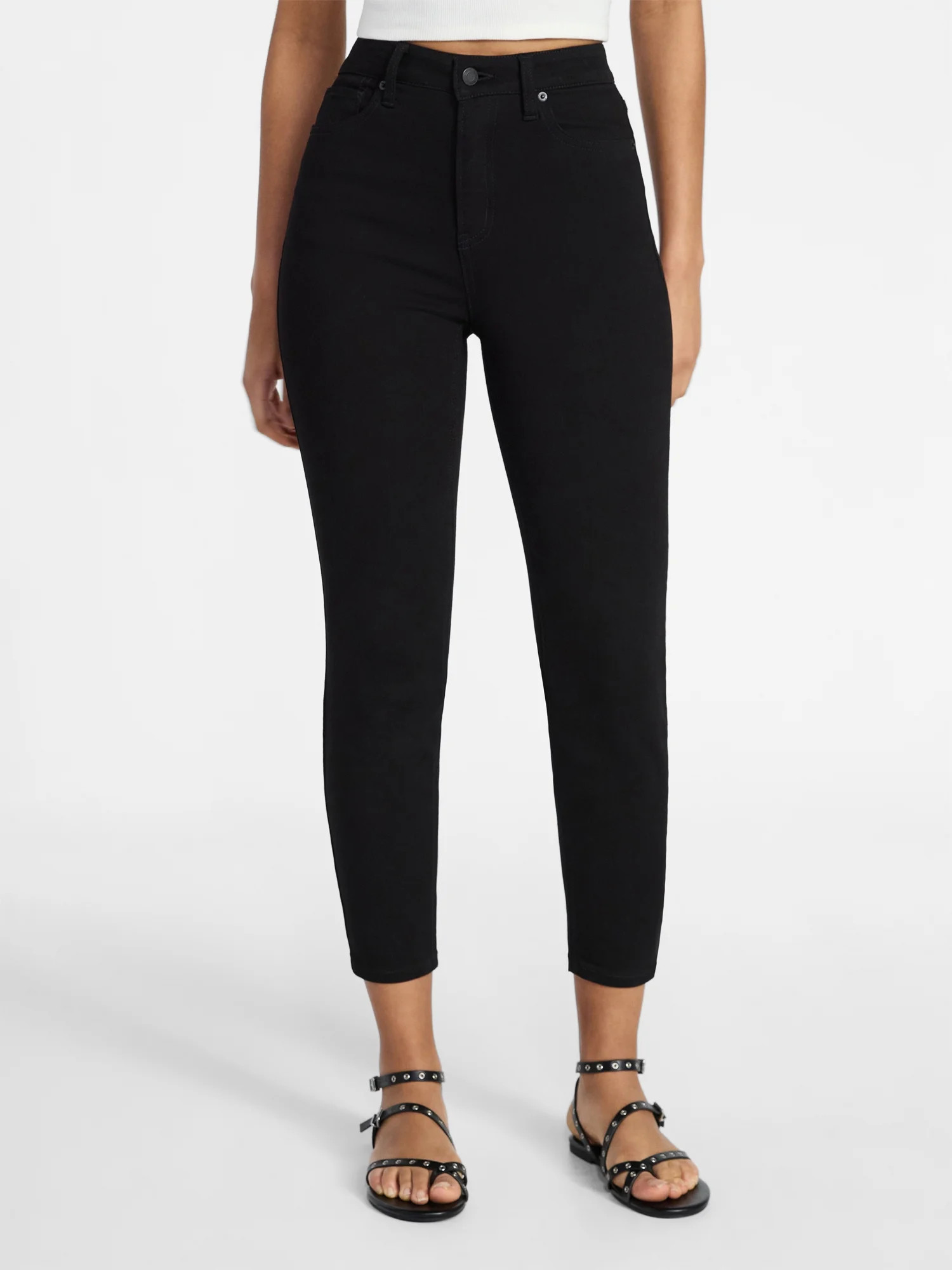 No Boundaries High Rise Skinny Ankle Jeans, 26.5" Inseam, Women's Sizes 00-26 | Walmart (US)