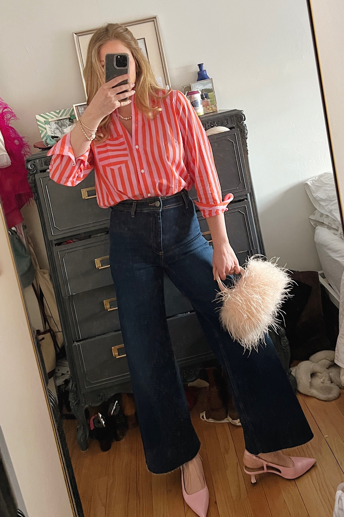 My outfit for the Lake X Atlantic Pacific launch party!!! 

This top is on sale for under $50! And these sling backs are perfect for spring!!!

Jeans are the Zara Marine jeans  

#LTKunder50 #LTKsalealert #LTKunder100