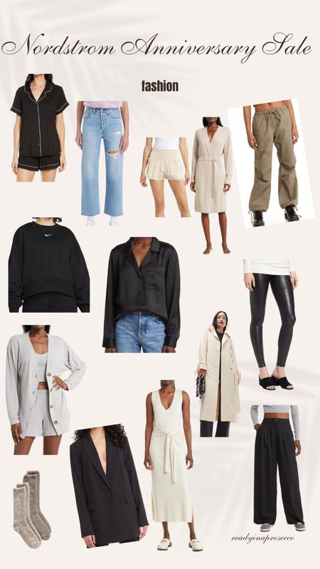 Nordstrom anniversary sale fashion. Cargo pants, faux leather leggings, wide leg jeans, satin button ups, 3 piece matching set, barefoot dreams robe, trench coat 

#LTKxNSale #LTKsalealert #LTKstyletip